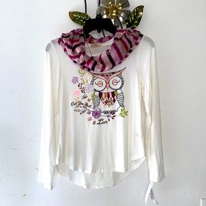 NWT Girls’ Long Sleeve Shirt w/ Cowl Size XL 14-16